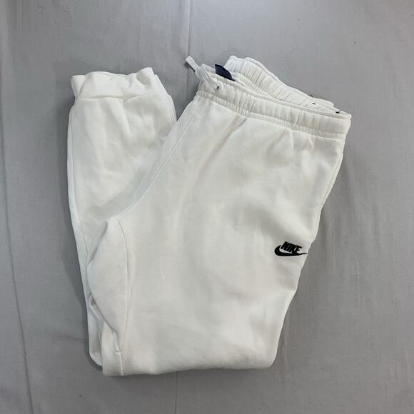 Nike Jogger Sweatpants Mens 2XL White Club Fleece - Picture 1 of 9